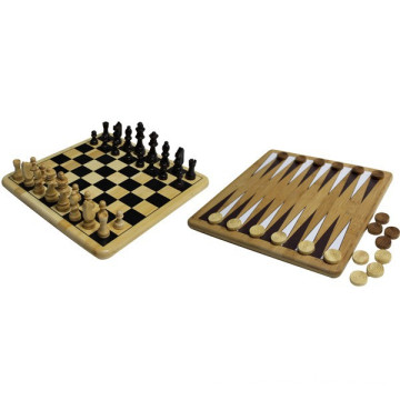 Bamboo Outdoor Backgammon Chess Game Set